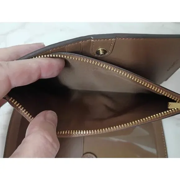 COACH Slim Zip Wallet in Signature Coated Canvas - EUC - Picture 7 of 8